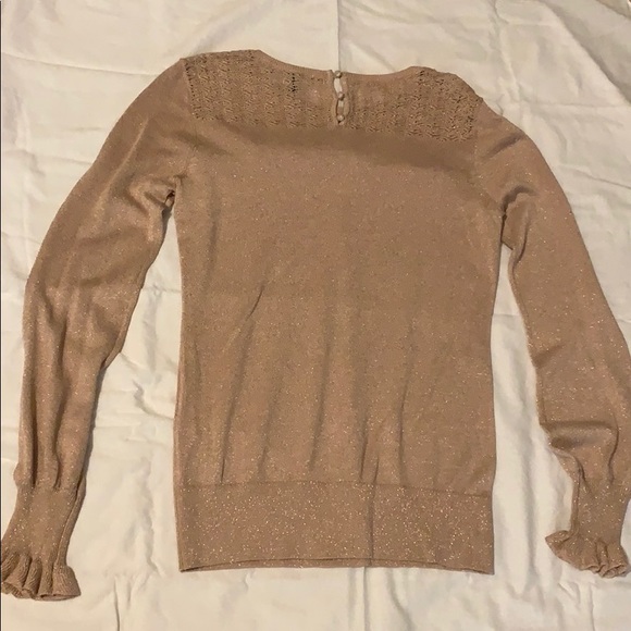 Pink with rose gold flakes sweater/ shirt - Picture 3 of 3